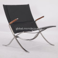 Stainless Steel Lounge Chair Cool FK 82 Leather X Chair Replica Supplier